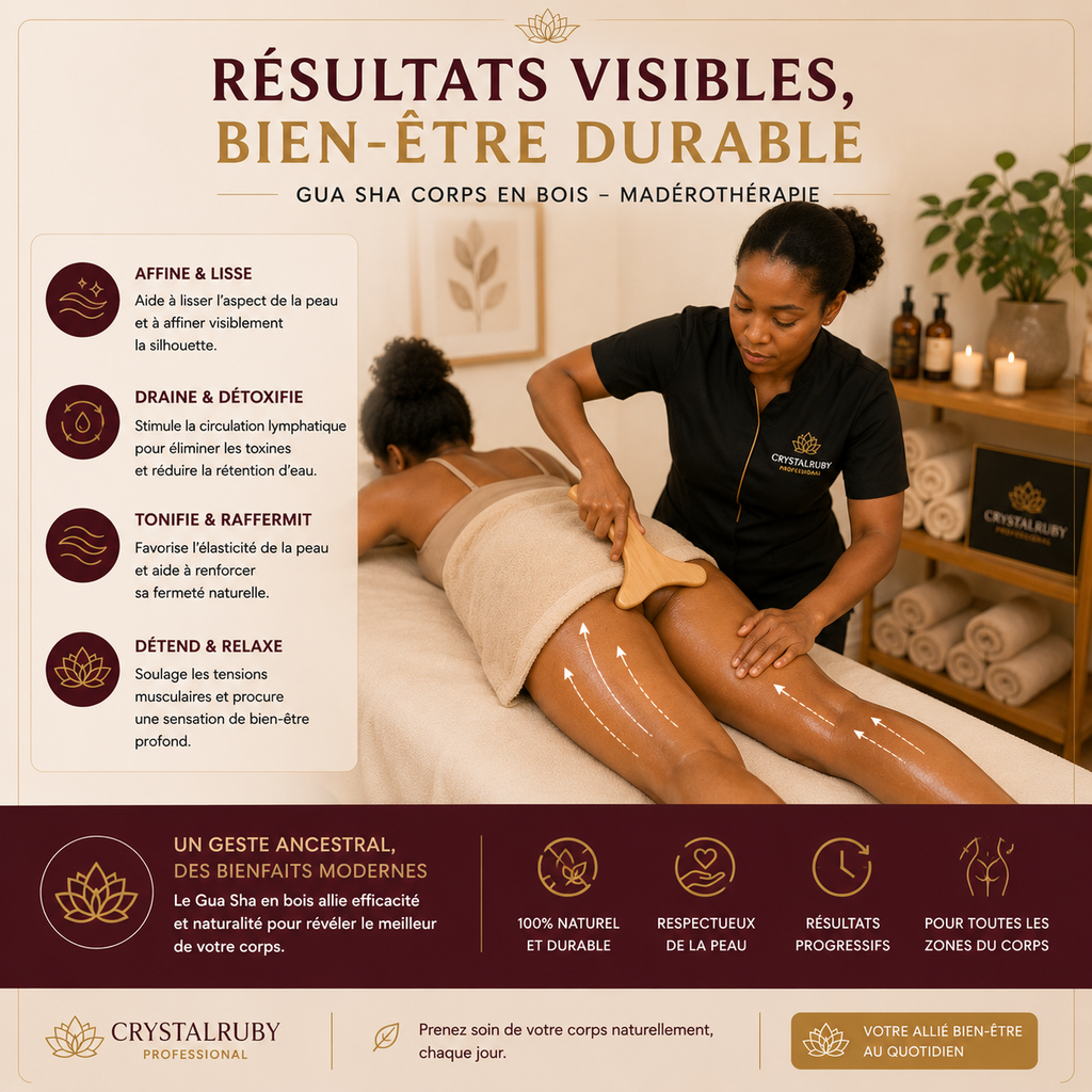 Gua Sha Spatule de Massage en Bois Forme Hache – Madérothérapie Corps