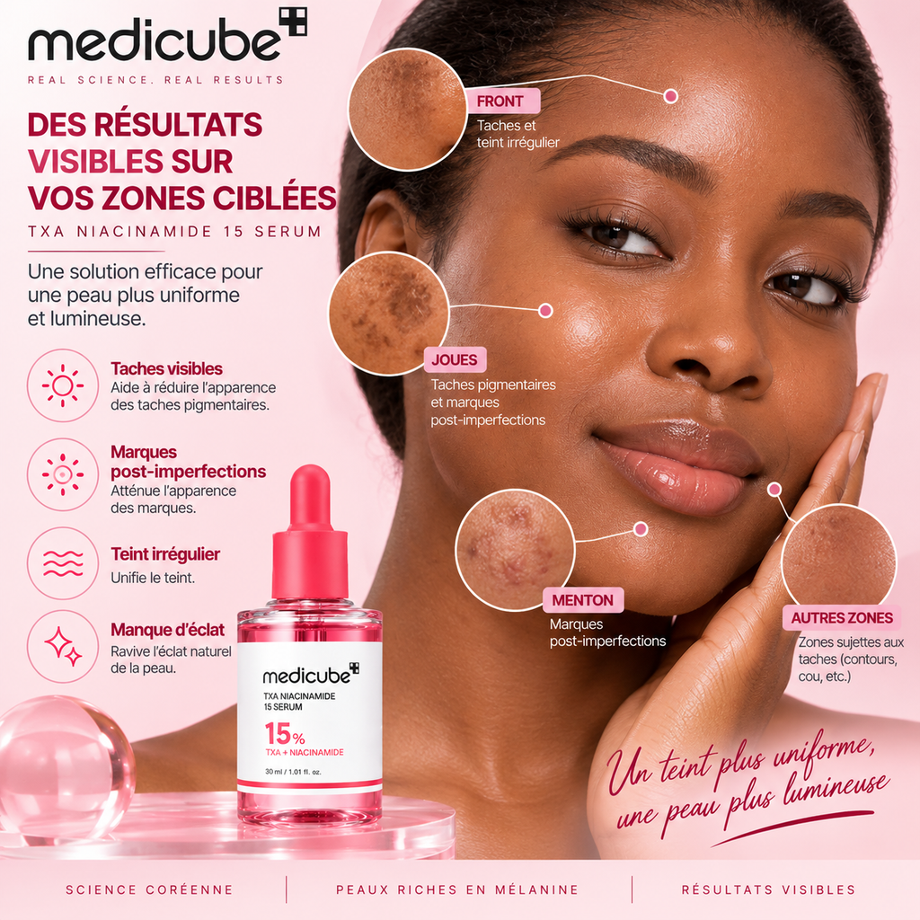 Medicube TXA Niacinamide 15 Serum – Sérum Éclat & Anti-Taches au TXA 5 % + Niacinamide 10 % – 30 ml