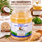 Ketingmei Foot & Body Scrub Coconut – Gommage Exfoliant Coco Corps, Pieds & Mains