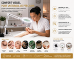 Lampe Loupe LED Professionnelle sur Pied à Roulettes – Grossissement jusqu’à 10X pour Esthétique et Soins