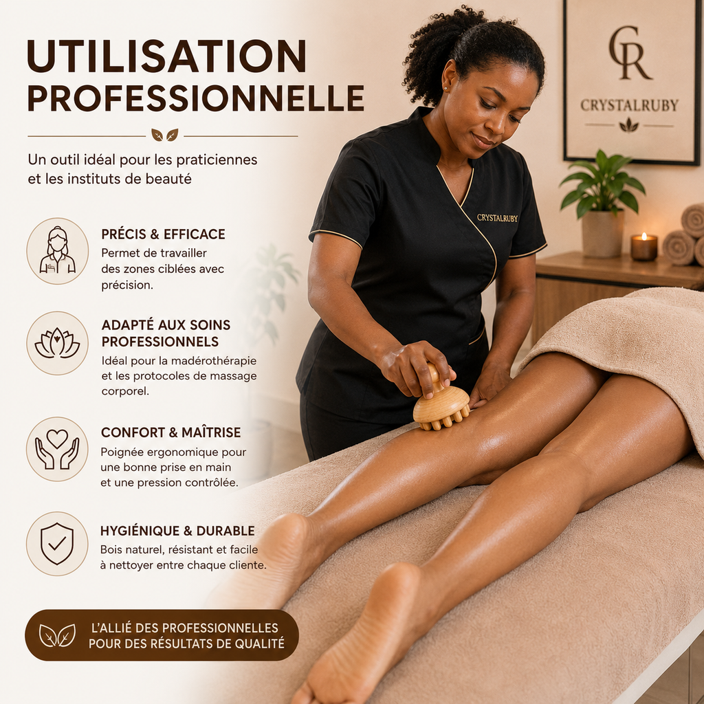 Champignon de Massage en Bois à Picots – Madérothérapie Corps