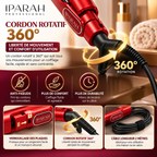 IPARAH Nano Titanium P-108 – Lisseur Professionnel à Plaques Larges 43 mm avec Écran Digital – Rouge