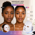 Masque LED Visage 7 Couleurs – Luminothérapie Anti-Âge avec Télécommande