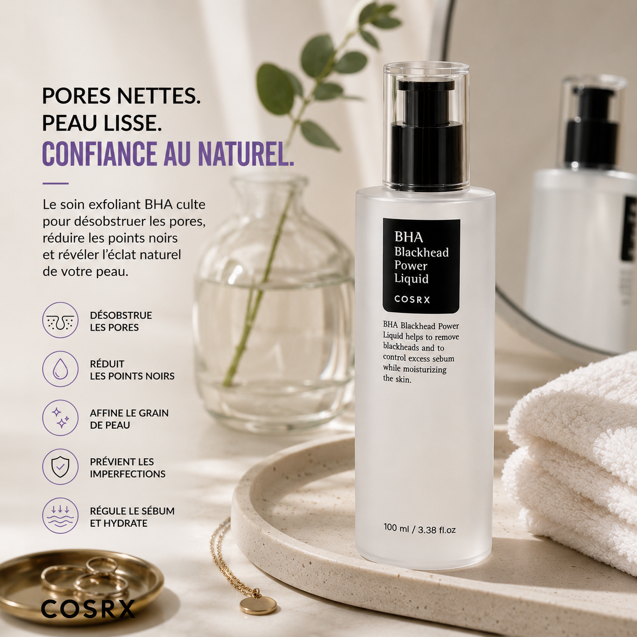 COSRX BHA Blackhead Power Liquid – Exfoliant Anti Points Noirs 100ml