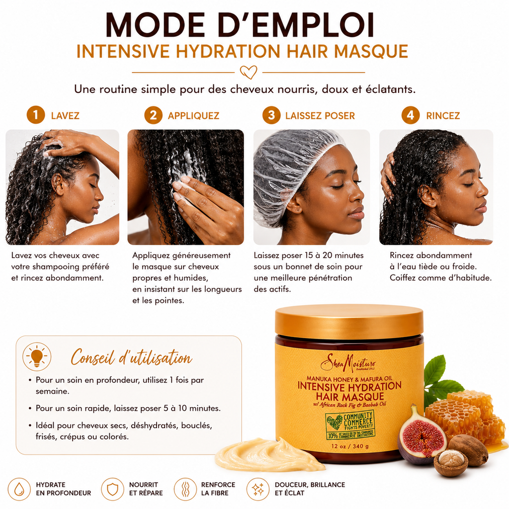 Shea Moisture Manuka Honey & Mafura Oil Intensive Hydration Masque 340g
