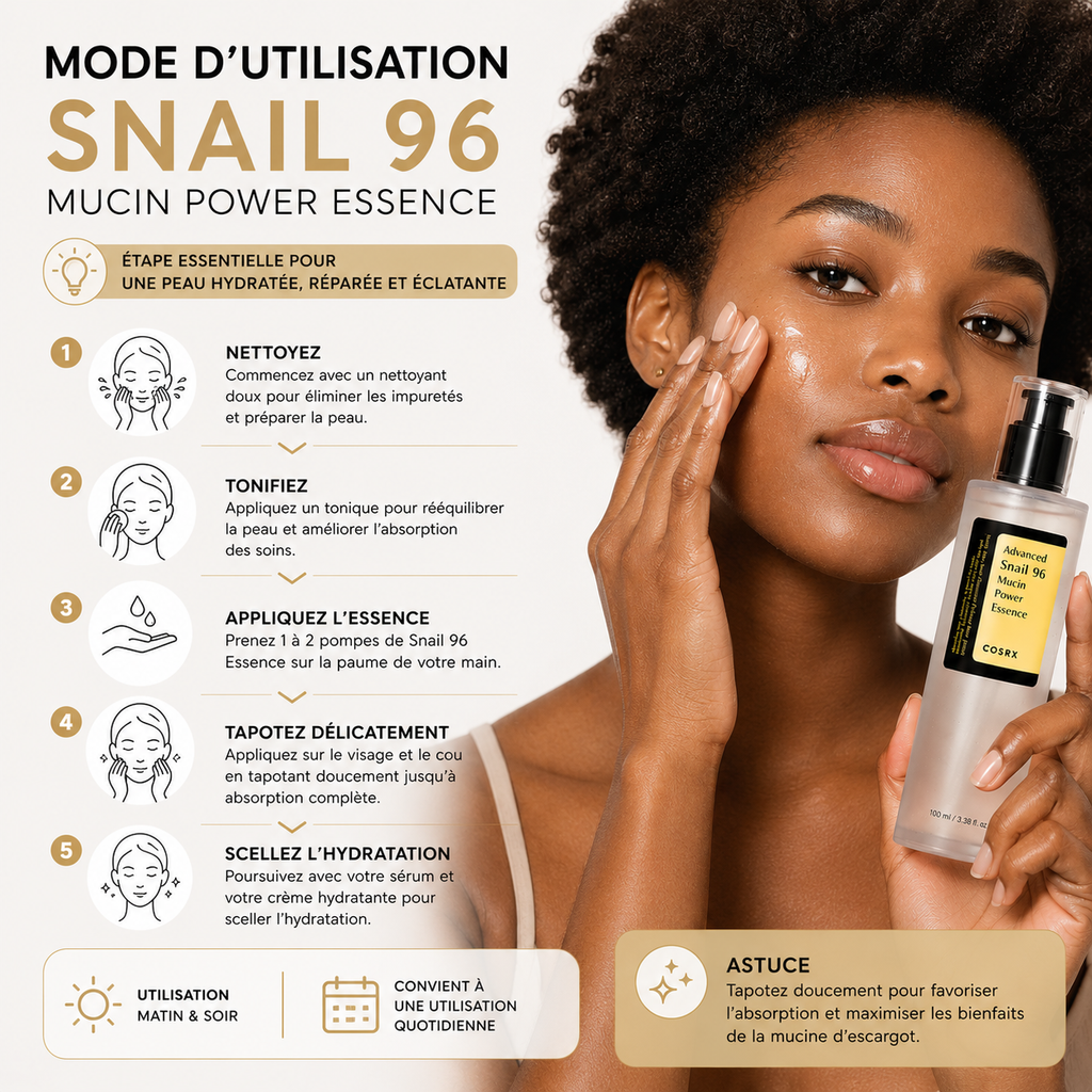 COSRX Advanced Snail 96 Mucin Power Essence – Essence Réparatrice 100ml