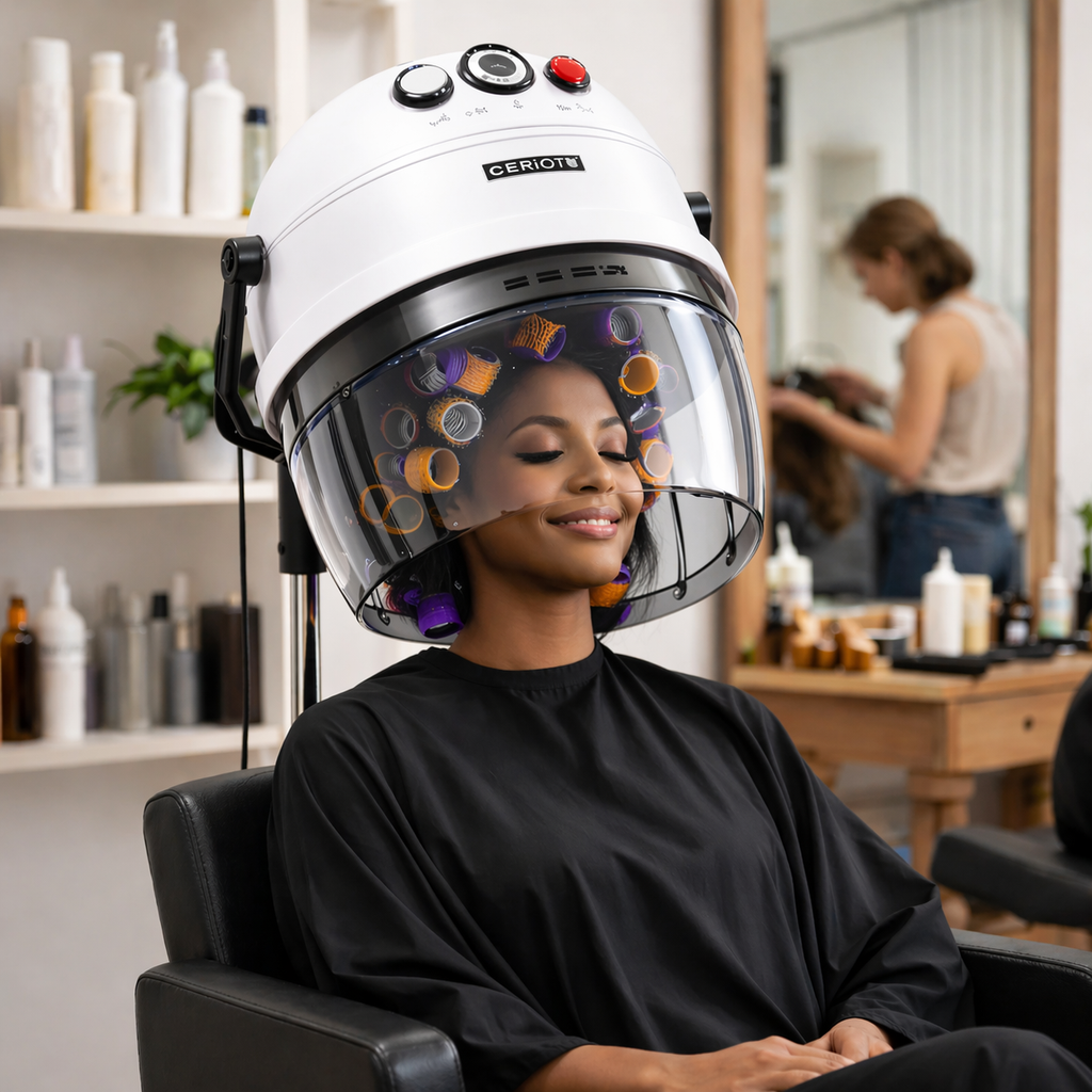 Casque Sèche-Cheveux Professionnel sur Pied EQUATOR – 3000W avec Minuterie & Air Froid