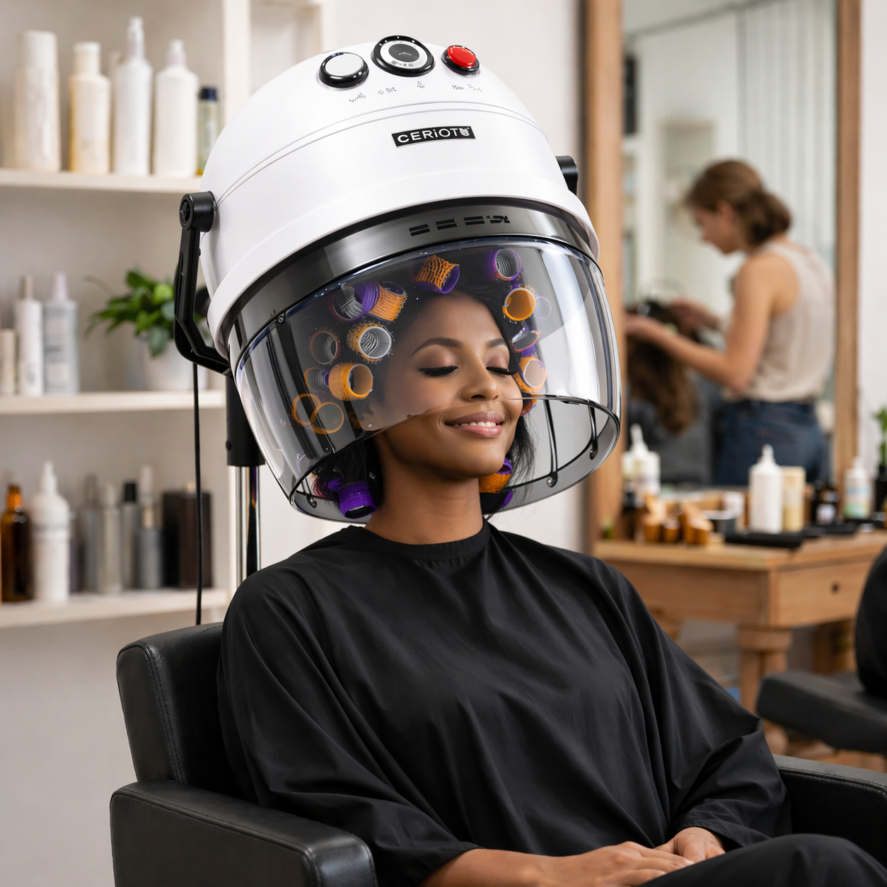 Casque Sèche-Cheveux Professionnel sur Pied EQUATOR – 3000W avec Minuterie & Air Froid