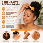Masseur Cuir Chevelu Gua Sha 5 Griffes – Ohio Eur - Relaxation & Stimulation – Massage Tête, Cou & Corps