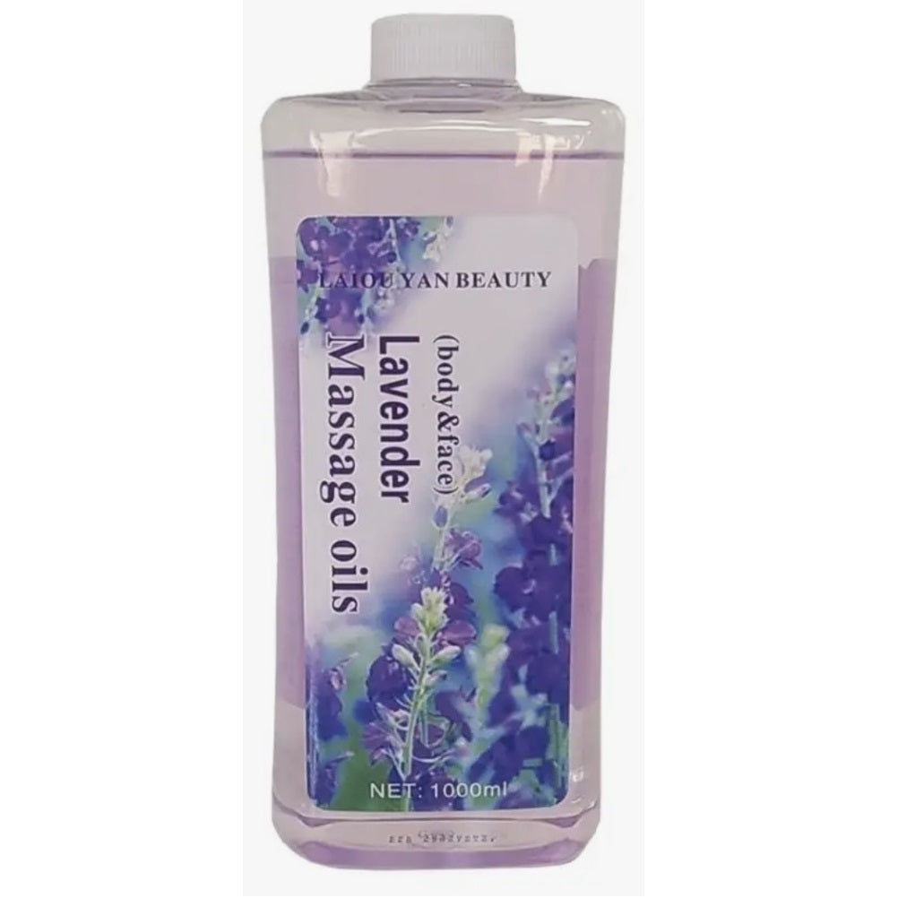 Huile de Massage à la Lavande 1000 ml – Pour le Corps et le Visage