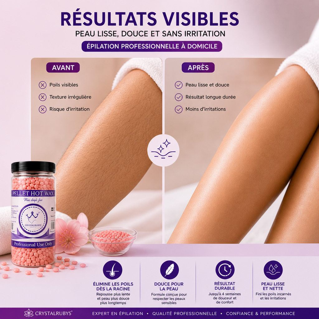 Cire Pelable en Perles Rose – Cire Épilation Sans Bandes Usage Professionnel