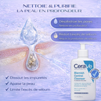 CeraVe Gel Nettoyant Anti-Imperfections 2% Acide Salicylique – Peaux Grasses à Imperfections 236ml