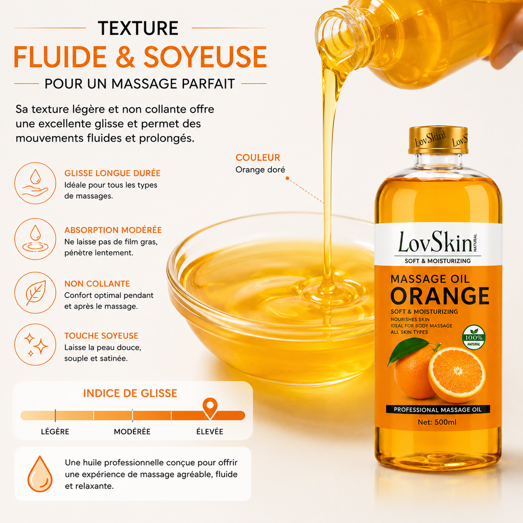 Huile De Massage Orange LovSkin 500 ml