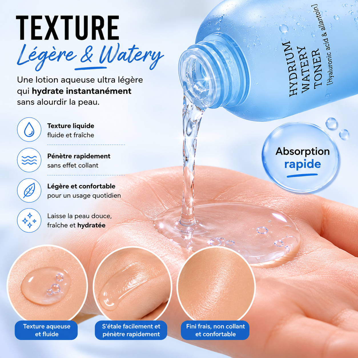 COSRX Hydrium Watery Toner – Toner Hydratant Intensif 150ml