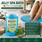 Bathrani Jelly Spa Bath – Mint + Eucalyptus | Bain de Pieds En Gelée Rafraîchissant 230 g