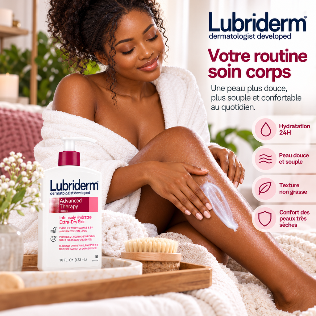 LUBRIDERM Advanced Therapy Lotion – Lait Corporel Hydratation Intense 24H pour Peaux Très Sèches – 473 ml