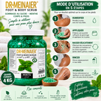 DR.MEINAIER Gommage Corps & Pieds au Sucre Menthe 4 kg – Foot & Body Scrub Professionnel