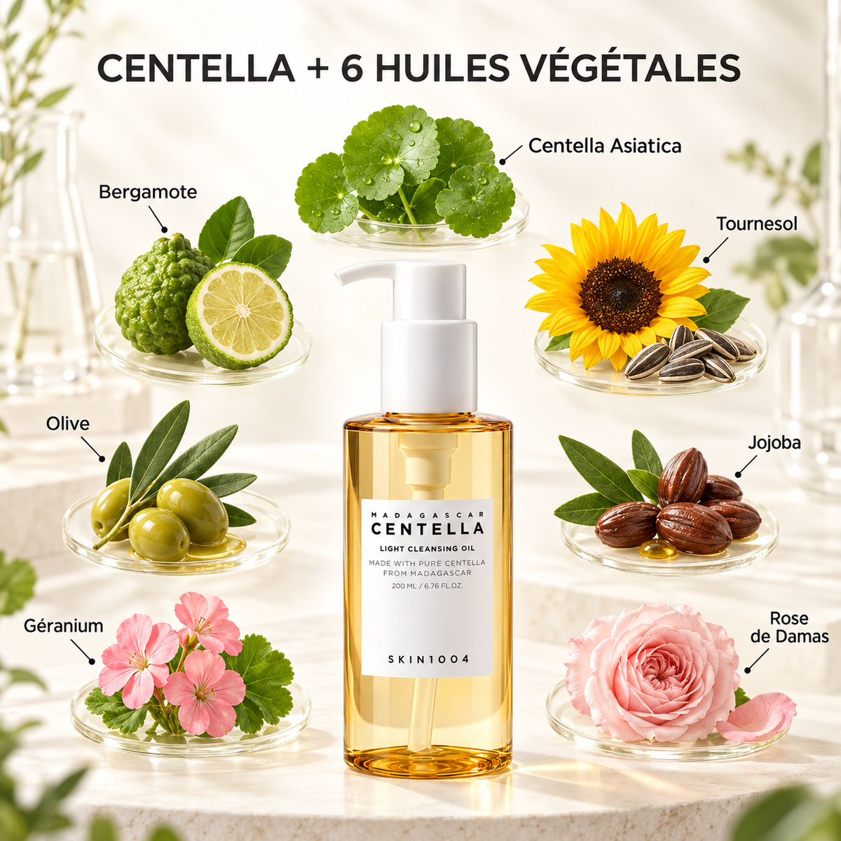 SKIN1004 Madagascar Centella Light Cleansing Oil – Huile Nettoyante Légère à la Centella 200 ml