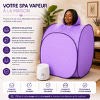 Cabine Sauna Portable à Vapeur 2 L – Sauna Personnel Pliable avec Télécommande