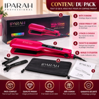 IPARAH P-120R – Lisseur Professionnel à Plaques Extra-Larges 62 mm en Céramique – Écran Digital – Rose Fuchsia