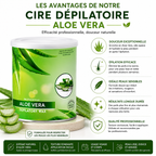Cire Dépilatoire Professionnelle Aloe Vera 800 g – Peaux Sensibles