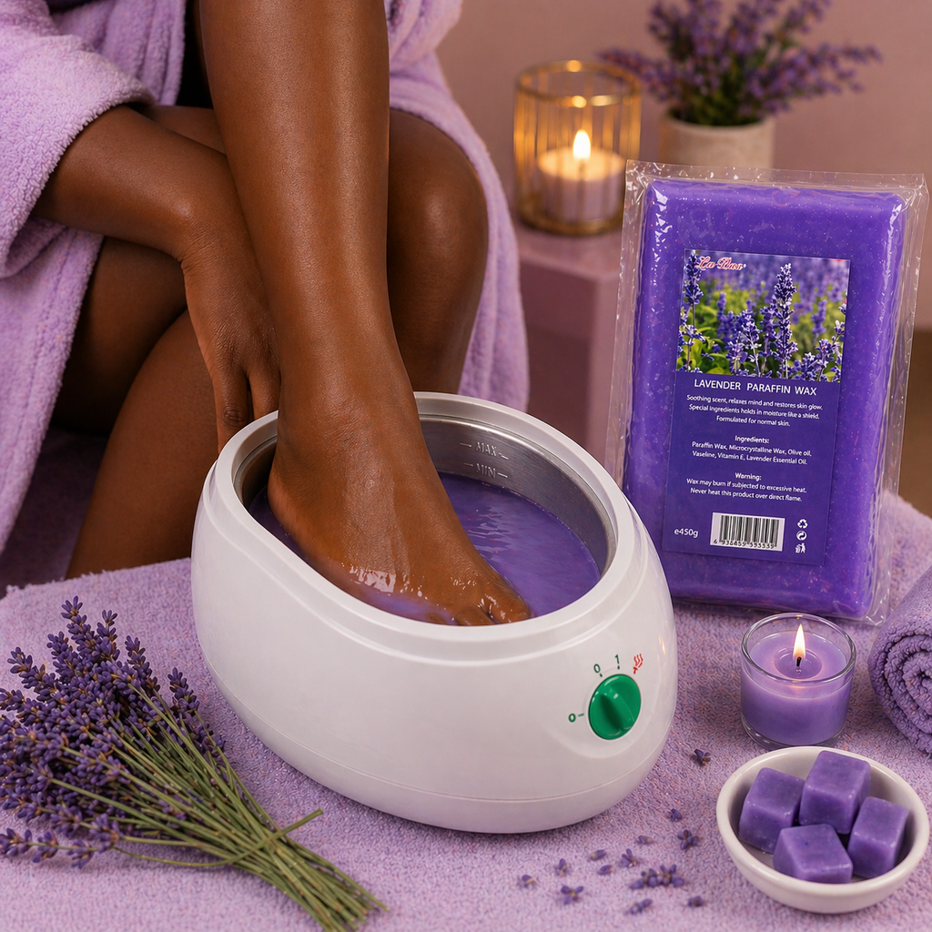 Paraffine WAX Cosmétique Lavande 450g – Soin Relaxant Mains & Pieds Spa