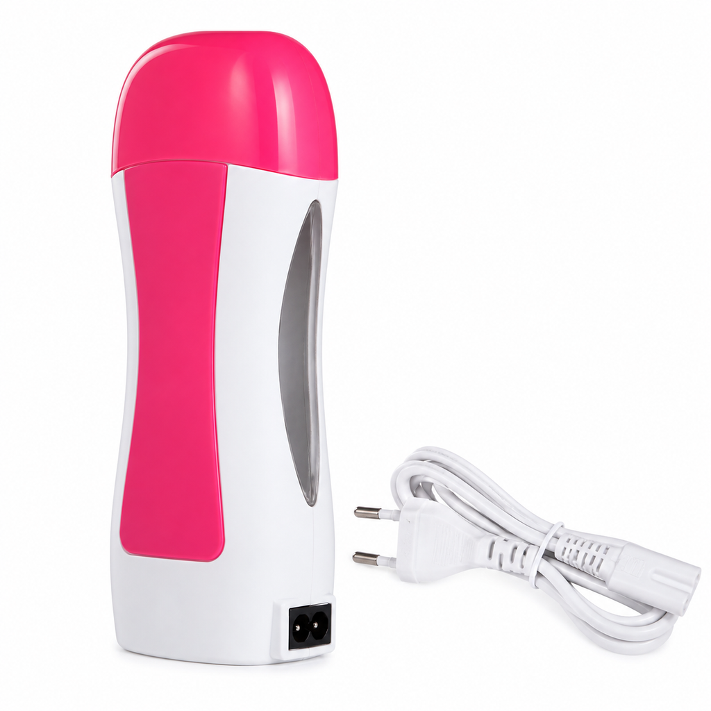 Chauffe Cartouche Cire Électrique 40W – Appareil Épilation Roll-On Professionnel 100ml (Rose)