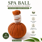 Balle de Massage aux Herbes Thaïlandaise 200g – Rituel Spa Relaxant & Chauffant Corps