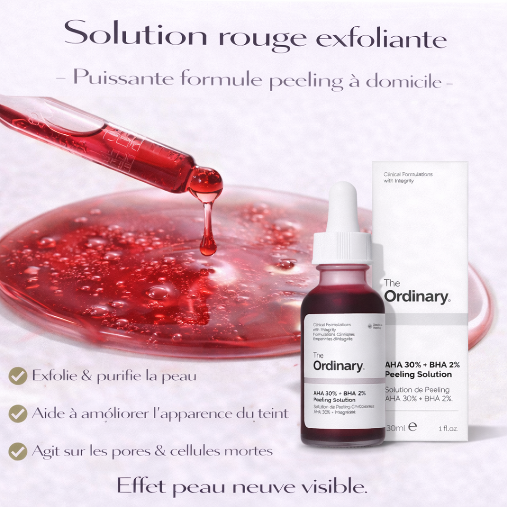 Peeling AHA 30% + BHA 2% The Ordinary – Exfoliation Intense & Peau Plus Lisse