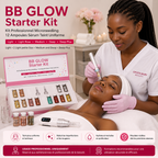 BB Glow Starter Kit Professionnel – Kit Microneedling avec 12 Ampoules Sérum Teint Uniforme -Usage Institut & Esthéticienne