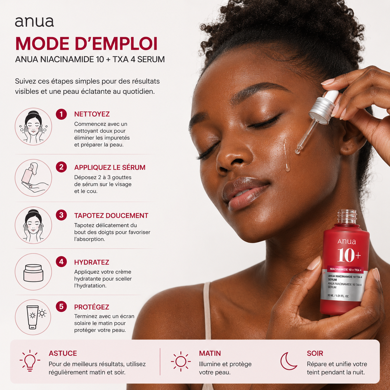 ANUA Niacinamide 10 + TXA 4 Serum – Sérum Éclat Anti-Taches – 30ml