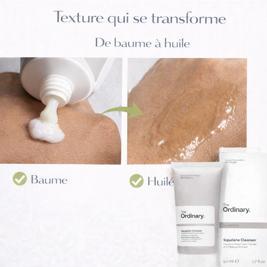Nettoyant Squalane The Ordinary – Nettoie, Démaquille & Hydrate la Peau (50 ml)