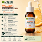 Garnier SkinActive Vitamine C – Sérum Nuit Booster D’Éclat 10% Vitamine C Pure