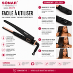 Fer à Lisser Professionnel SONAR SN-715 – Lisseur Céramique Haute Température 950°F
