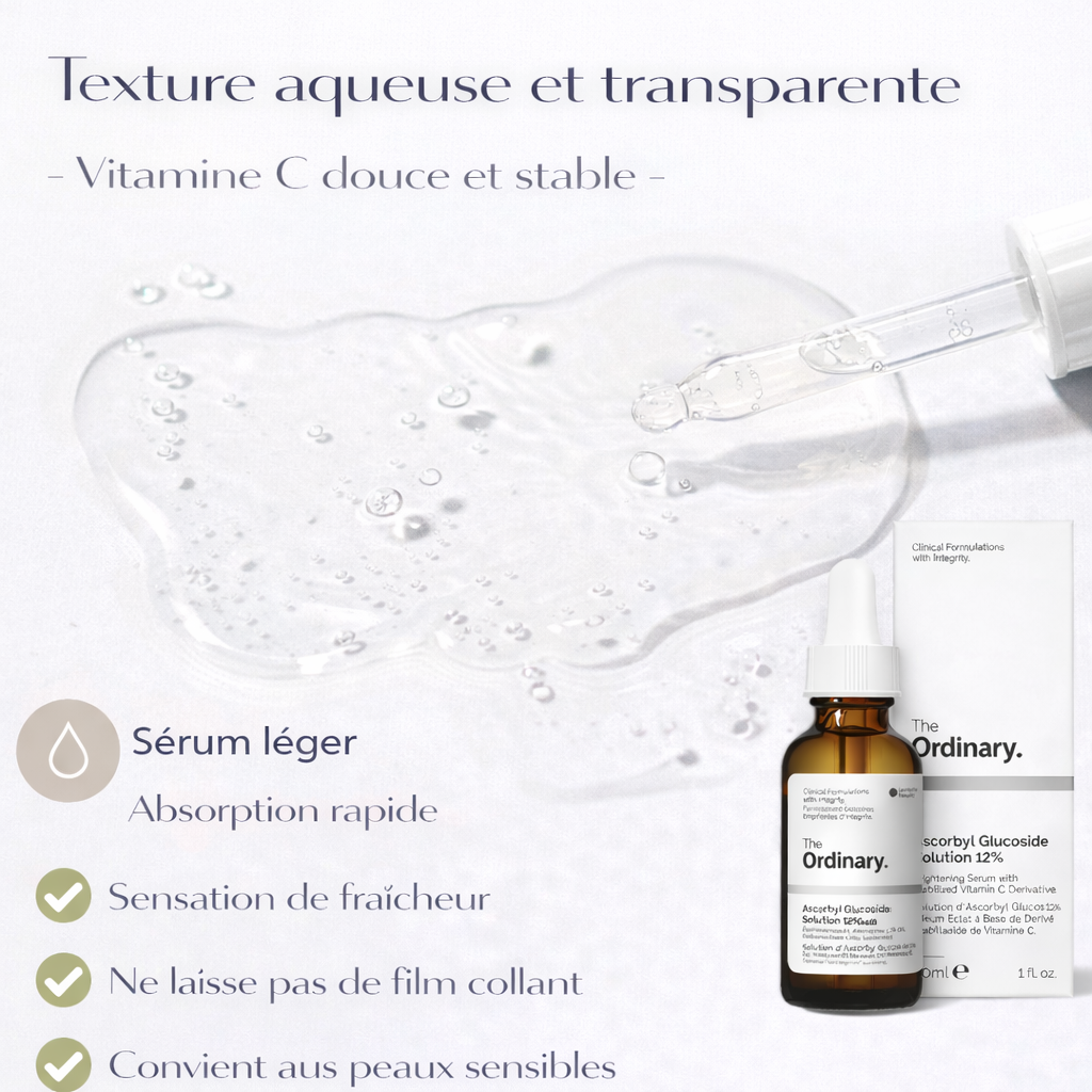 Sérum Vitamine C Ascorbyl Glucoside 12% The Ordinary – Éclat & Teint Uniforme