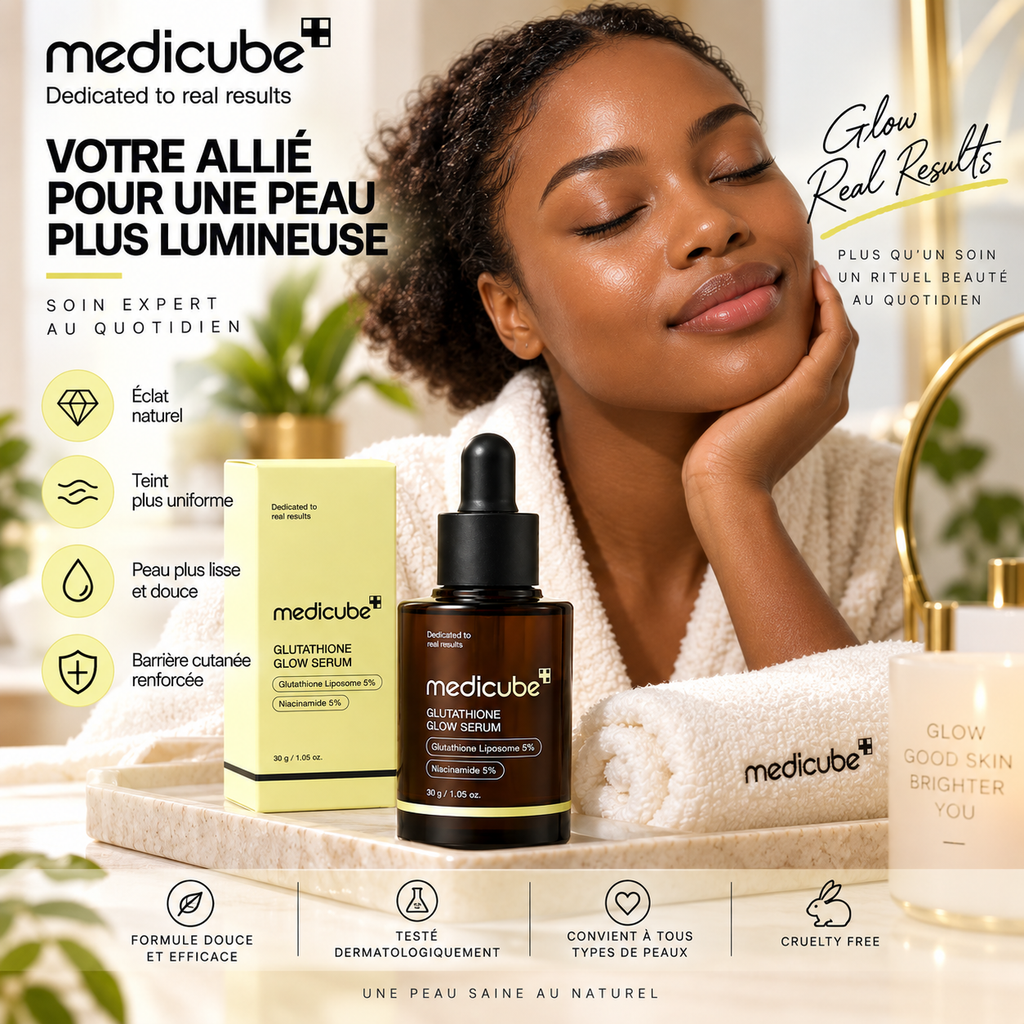 Medicube Glutathione Glow Serum – Sérum Éclat au Glutathion Liposome 5 % & Niacinamide 5 % – 30 g