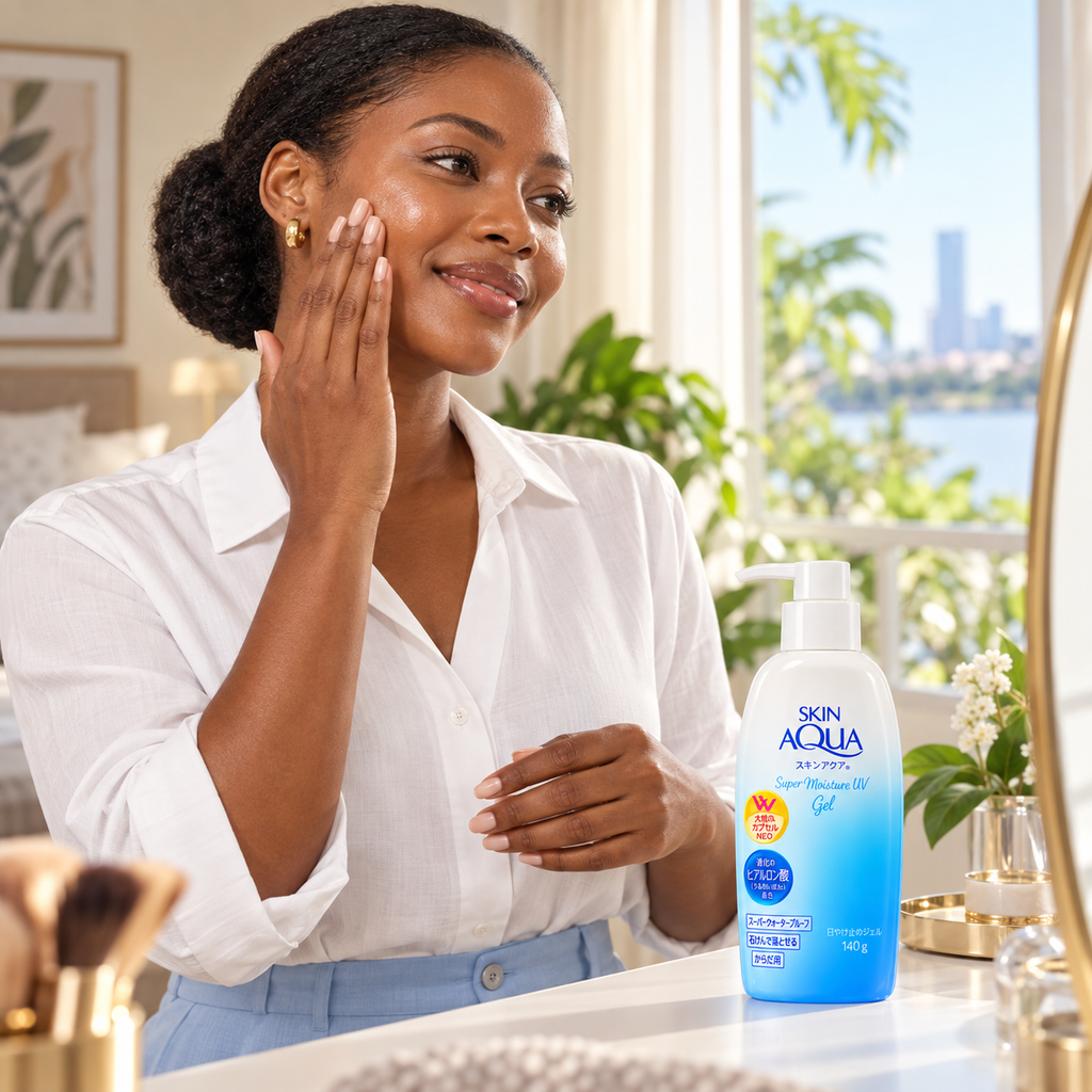 Skin Aqua Super Moisture UV Gel SPF50+ PA++++ – Gel Solaire Hydratant Visage & Corps 140 g