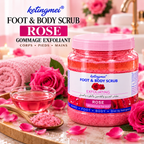 Ketingmei Foot & Body Scrub Rose – Gommage Exfoliant Corps, Pieds & Mains