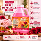 Ketingmei Huile de Massage Corps à la Rose – Grand Format Professionnel 3,8 L