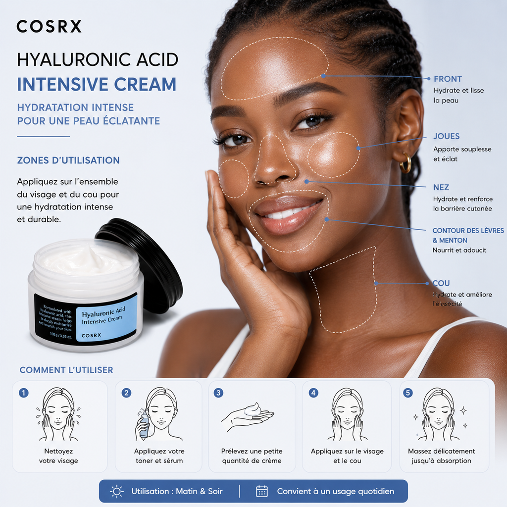 COSRX Hyaluronic Acid Intensive Cream – Crème Hydratante Intensive 100g