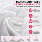 Pack de 10 Peignoirs Jetables Femme – Kimono Blanc Non Tissé pour Spa, Institut & Esthétique