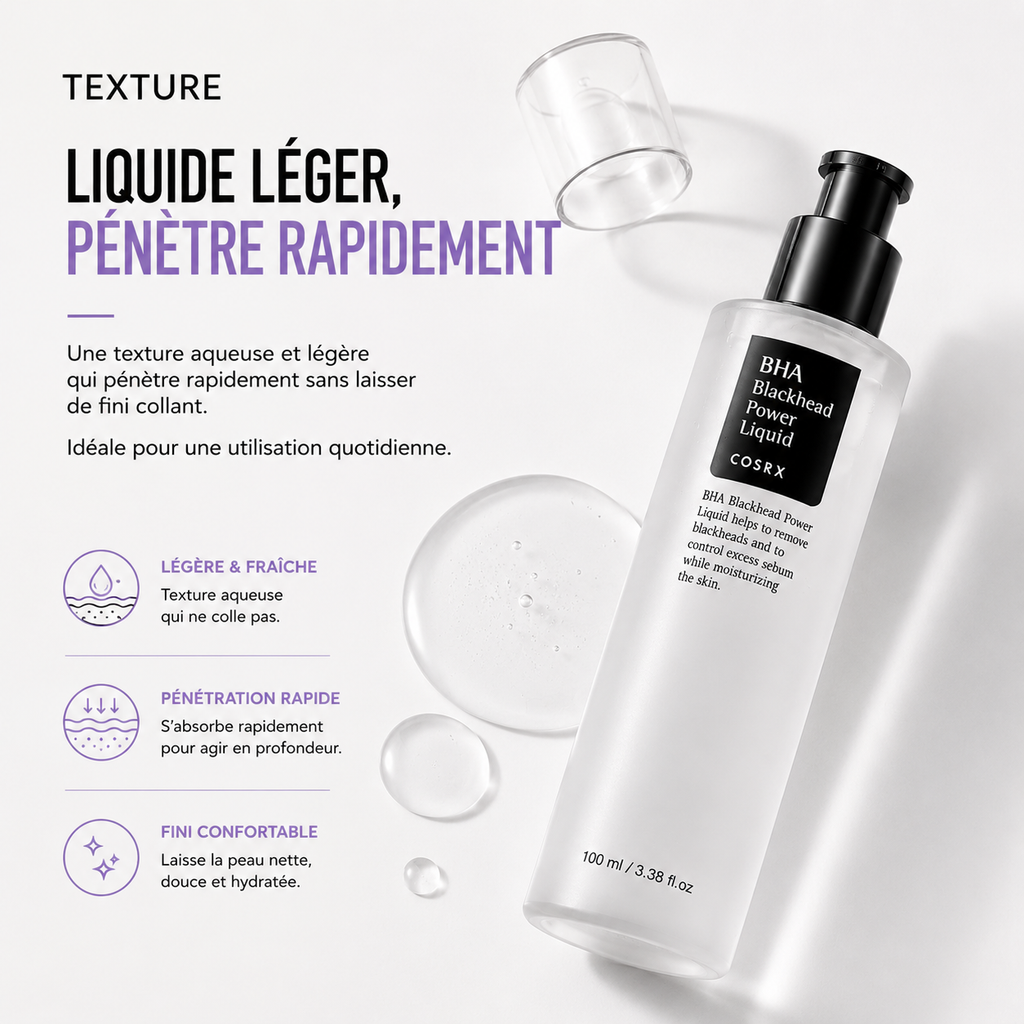 COSRX BHA Blackhead Power Liquid – Exfoliant Anti Points Noirs 100ml