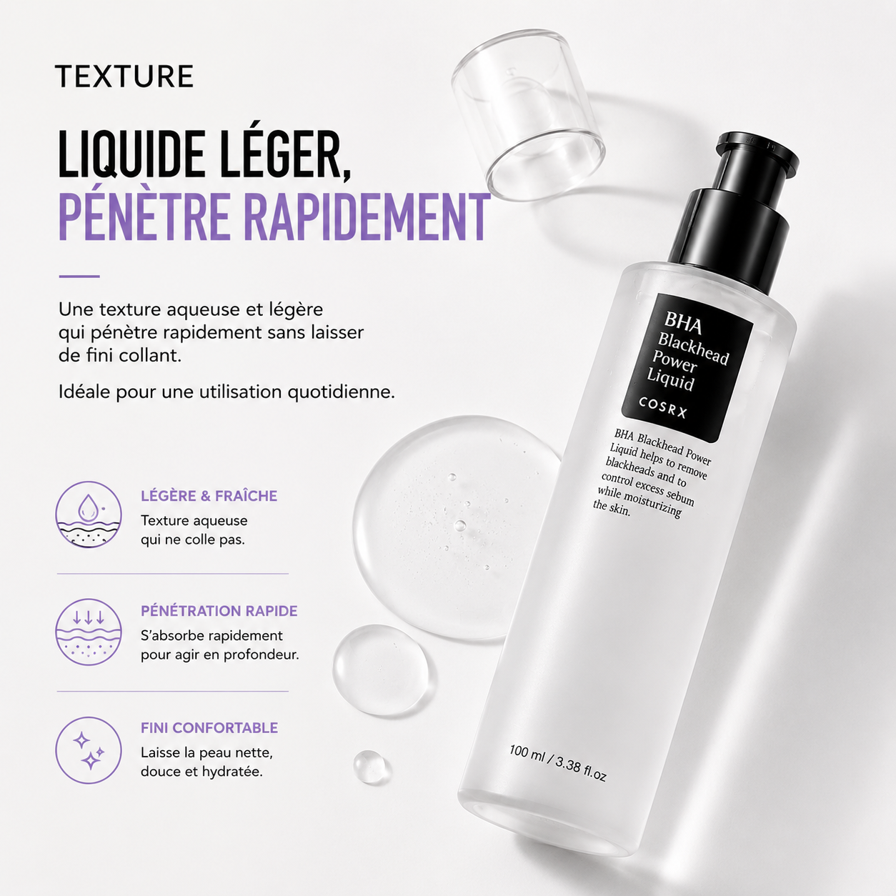 COSRX BHA Blackhead Power Liquid – Exfoliant Anti Points Noirs 100ml