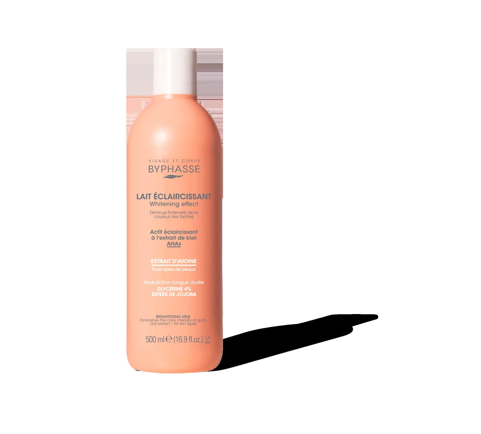 Byphasse Lait Corporel Clarifiant WHITENING EFFECT Extrait d'Avoine- Végan