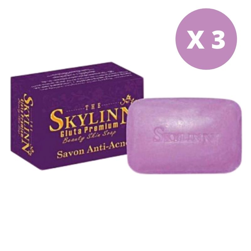 Pack de 3 Savons THE SKYLINN Gluta Premium -Anti-tâches/ Anti-acnés 135g