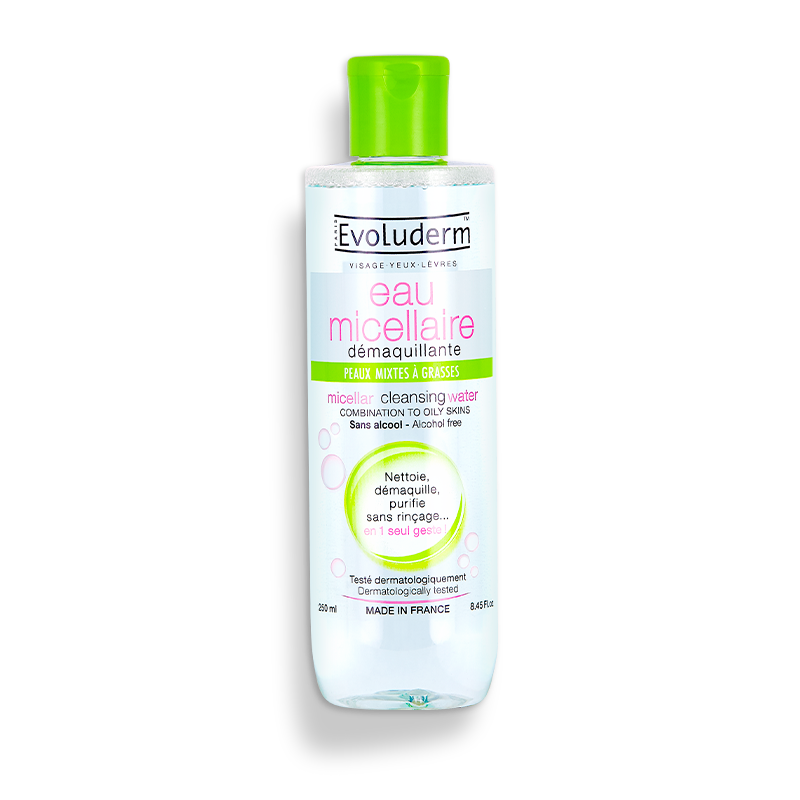 Evoluderm Eau Micellaire Démaquillante Peaux Mixtes À Grasses  250 ml