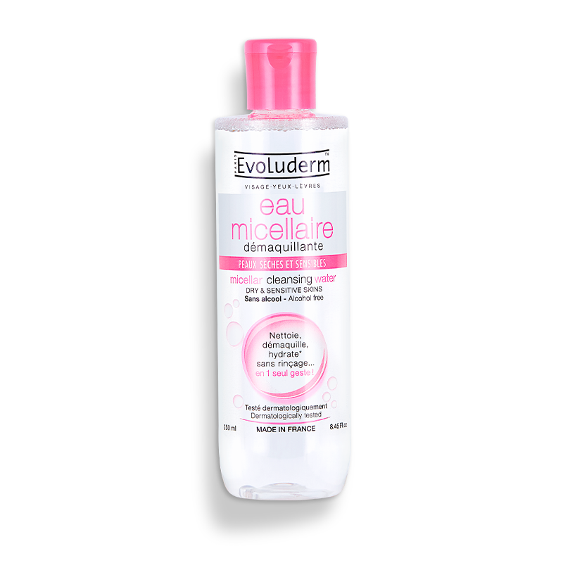 Evoluderm Eau Micellaire Démaquillante Peaux Sèches & Sensibles  250 ml