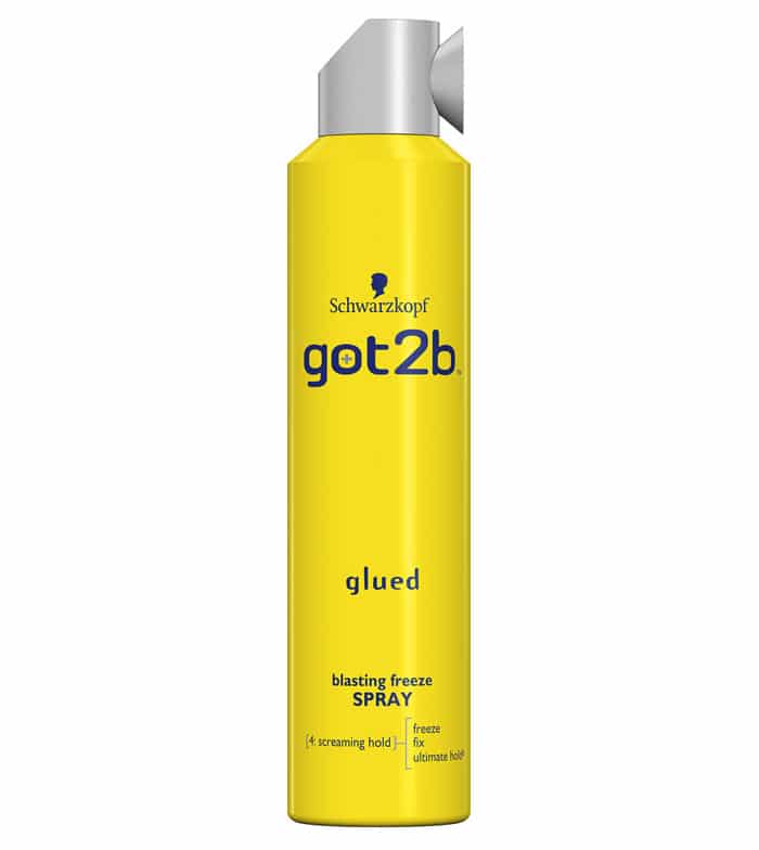 Schwarzkopf Got2B Glued Blasting Freeze Hairspray 300ml – Spray Fixateur Ultra Forte Tenue Pour Coiffures Longue Durée