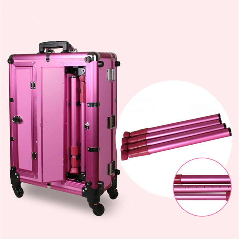 Valise Studio Make-up Trolley - Table de maquillage Professionnel avec Ampoules