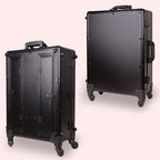 Valise Studio Make-up Trolley - Table de maquillage Professionnel avec Ampoules